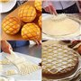 Rouleau à Ptisserie en Treillis Rouleau Cutter Roulette Patisserie Plastique Cutter Pâte Lattice Rouleau Cutter pour Pizza Crust