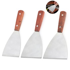 Spatule Plancha Spatule Barbecue Spatule Plate Inox Spatule Avec Manche en Bois Ustensiles pour Plancha Spatule en Acier Inoxyda