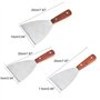 Spatule Plancha Spatule Barbecue Spatule Plate Inox Spatule Avec Manche en Bois Ustensiles pour Plancha Spatule en Acier Inoxyda