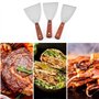 Spatule Plancha Spatule Barbecue Spatule Plate Inox Spatule Avec Manche en Bois Ustensiles pour Plancha Spatule en Acier Inoxyda