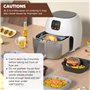Diboniur Moule Silicone Air Fryer Accessoires 5-8 L, 2Pcs 21cm Plat Silicone Air Fryer, Panier Moule pour Friteuse à Air Chaud, 