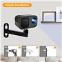 mimzemamz Support Videoprojecteur Mural, Support Projecteur Réglable Rotation à 360°, Support Retroprojecteur en Métal avec Adap