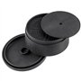 TAICHEUT Lot de 8 rehausseurs de meubles ronds réglables avec coussinets en caoutchouc inférieurs pour lits, armoires, canapés, 