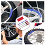Démonte Pneu Manuels Outil, 3 Pcs Cuillères Outil Pneumatique Levier avec 3 Pcs Kit de Protection de Jante, Demonte Pneu Moto, O