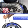 Démonte Pneu Manuels Outil, 3 Pcs Cuillères Outil Pneumatique Levier avec 3 Pcs Kit de Protection de Jante, Demonte Pneu Moto, O