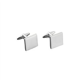 KAYLRE Boutons de Manchette pour Hommes-Rectangle Acier Inoxydable brossé