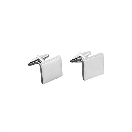 KAYLRE Boutons de Manchette pour Hommes-Rectangle Acier Inoxydable brossé
