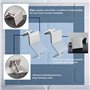 KAYLRE Boutons de Manchette pour Hommes-Rectangle Acier Inoxydable brossé, pour Mariage Affaires-argent