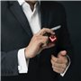 KAYLRE Boutons de Manchette pour Hommes-Rectangle Acier Inoxydable brossé, pour Mariage Affaires-argent