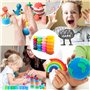 KAYEF Kit de 24 couleurs, pâte à modeler, pâte polymère autodurcissante avec outils de modelage, convient aux conceptions de mod