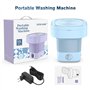 Mini Machine à Laver, Cuve à Linge Pliable de 10L Portable, Petite machine à laver pour les vêtements de bébé, les sous-vêtement