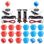 Reyann 2 Player Arcade Game DIY Parts USB PC Joystick pour 2 x Retard zéro USB Encoder + 2 x 5 Pin 8 Way Joystick + 20 x Bouton