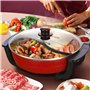 Hot Pot électrique 6 l - Wok électrique double face avec couvercle - Hot Pot chinois Yin Yang - 2 côtés - Avec contrôle indépend