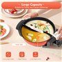 Hot Pot électrique 6 l - Wok électrique double face avec couvercle - Hot Pot chinois Yin Yang - 2 côtés - Avec contrôle indépend