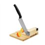 Biltong Cutter en acier inoxydable avec socle en bois