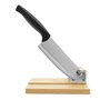 Biltong Cutter en acier inoxydable avec socle en bois, trancheuse manuelle, coupe-pain, légumes, bœuf, jerky avec socle en bois,