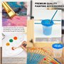 Shuttle Art Chevalet Peinture Enfant, 69PCS Kit Peinture Acrylique Inclus 30 Couleurs Peinture Acrylique, Chevalet, Toile, Pince