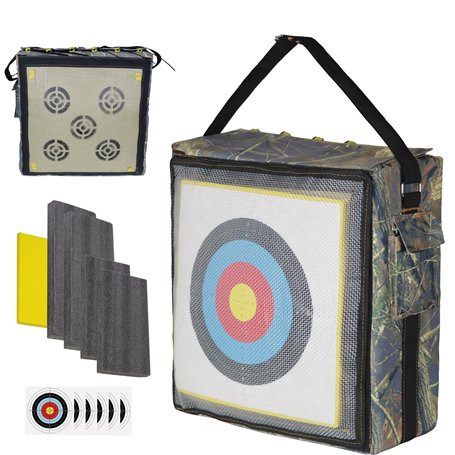 REAWOW Cible de tir à l'arc – Cible portable haut de gamme double Kevlar 19