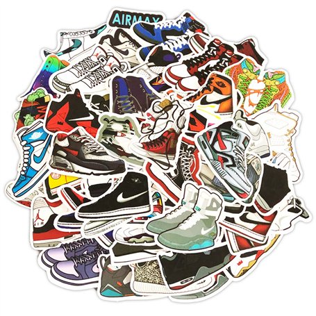 PINTOPUNTO 100 Pcs Tide Brand Baskets Graffiti Autocollants
