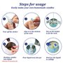JOTOL Kit de Fabrication de Bougies Bricolage DIY, avec Descriptif, Inclure 4 Paquets de Cire de Soja,8 Boîtes de Pots,80 Mèches