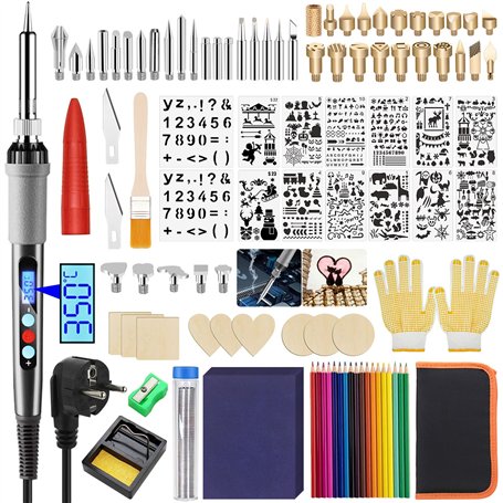 TWBEST 80W Kit de Pyrogravure Bois