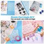 JOTOL 320pcs Moulle Silicone Resine Epoxy Kit de Moules et Outils de Coulée pour la Fabrication de Bijoux en Cristal Pendentif B