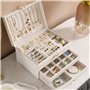 Coffre 3 Niveaux Rangement Bijoux Verrouillable avec Clef