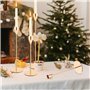 Chandelier Bougeoir Dorés 9 Pcs