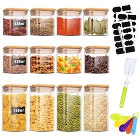 TAVADA Bocaux en Verre Lot de 12