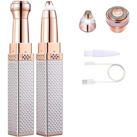 2 en 1Tondeuse Visage Sourcils Rasoir Visage Femme
