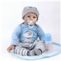 antboat Reborn Poupée Bébé 22 Pouces 55 cm Silicone Souple Vinyle Charmant Reborn Garçon Simulation Nouveau-Né Jouet Réalité Fai