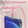 Bkayp Câble Chargeur iPhone, 2M/Lot de 3, Charge Rapide Cord Lightning Cable Compatible avec iPhone 14 13 12 11 Pro Max XR XS X 