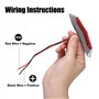 MiOYOOW 2 Pièces Feux Navigation Bateau à LED, Lumières Pont Marines à LED Étanches pour Bateau à Voile Yacht de Nuit 12V (rouge