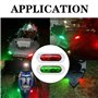 MiOYOOW 2 Pièces Feux Navigation Bateau à LED, Lumières Pont Marines à LED Étanches pour Bateau à Voile Yacht de Nuit 12V (rouge