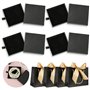 4 Pièces Boite Cadeau Bijoux, Petite Boite A Bijoux avec Sac Cadeau 4pcs, Boite Cadeau Bracelet Vide avec Couvercle, Ecrin Bijou