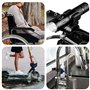 6 pièces Porte Béquilles, Rotation 360 Degrés Support Canne de Déambulateur, Porte-Canne pour Tube de Fauteuil Roulant de 2,5 à 
