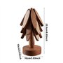 Dessous de verre pliable en bois - Dessous de verre pour plats chauds - Réutilisables - 3 dessous de verre d'arbre - Dessous de 