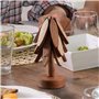 Dessous de verre pliable en bois - Dessous de verre pour plats chauds - Réutilisables - 3 dessous de verre d'arbre - Dessous de 