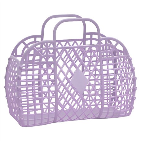 Jelly Bag - Panier rétro portable pour fille - Sac de voyage étanche - Panier à gelée pour piscine