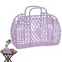Jelly Bag - Panier rétro portable pour fille - Sac de voyage étanche - Panier à gelée pour piscine, travail, violet - Référez-vo