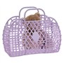 Jelly Bag - Panier rétro portable pour fille - Sac de voyage étanche - Panier à gelée pour piscine, travail, violet - Référez-vo