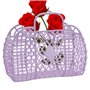 Jelly Bag - Panier rétro portable pour fille - Sac de voyage étanche - Panier à gelée pour piscine, travail, violet - Référez-vo