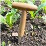 Plantoir à bulbes avec Pointe en INOX,Plantoir à Main Traditionnel,Outil de Perforation de Jardin,plantoir à Main en Acier Inoxy