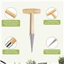 Plantoir à bulbes avec Pointe en INOX,Plantoir à Main Traditionnel,Outil de Perforation de Jardin,plantoir à Main en Acier Inoxy