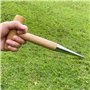 Plantoir à bulbes avec Pointe en INOX,Plantoir à Main Traditionnel,Outil de Perforation de Jardin,plantoir à Main en Acier Inoxy