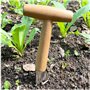Plantoir à bulbes avec Pointe en INOX,Plantoir à Main Traditionnel,Outil de Perforation de Jardin,plantoir à Main en Acier Inoxy