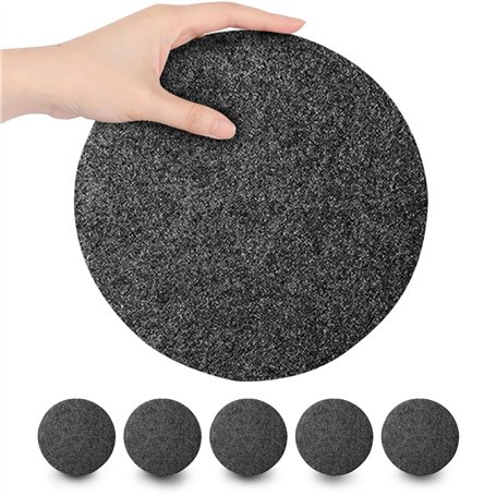 Lot de 6 Dessous de Verre en Feutre épais – Ø 20 cm Ronds