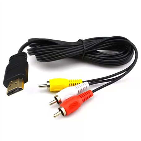 Yiany Câble HDMI vers 3RCA 1080P HDMI mâle vers RCA Audio Video AV Adaptateur Convertisseur Câble pour HDTV DVD