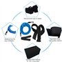 Elastique De Nage Piscine - Ceinture Elastique Natation réglable - 4 m - pour Piscine - pour Enfants et Adultes (avec Bouchons d