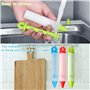4 Pièces Stylo à Ecrire en Silicone Crème, 4 Couleurs Seringue Gâteau, Douille Patisserie Reutilisable, Stylo Patisserie avec 16